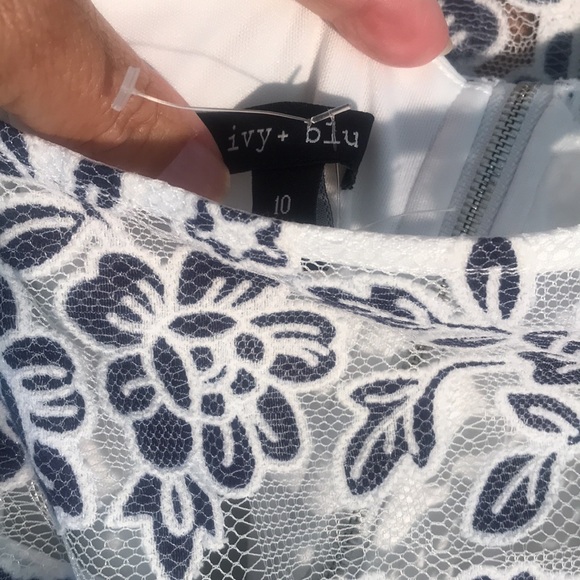 Ivy blue, 10, dress, cap sleeves - Picture 7 of 7